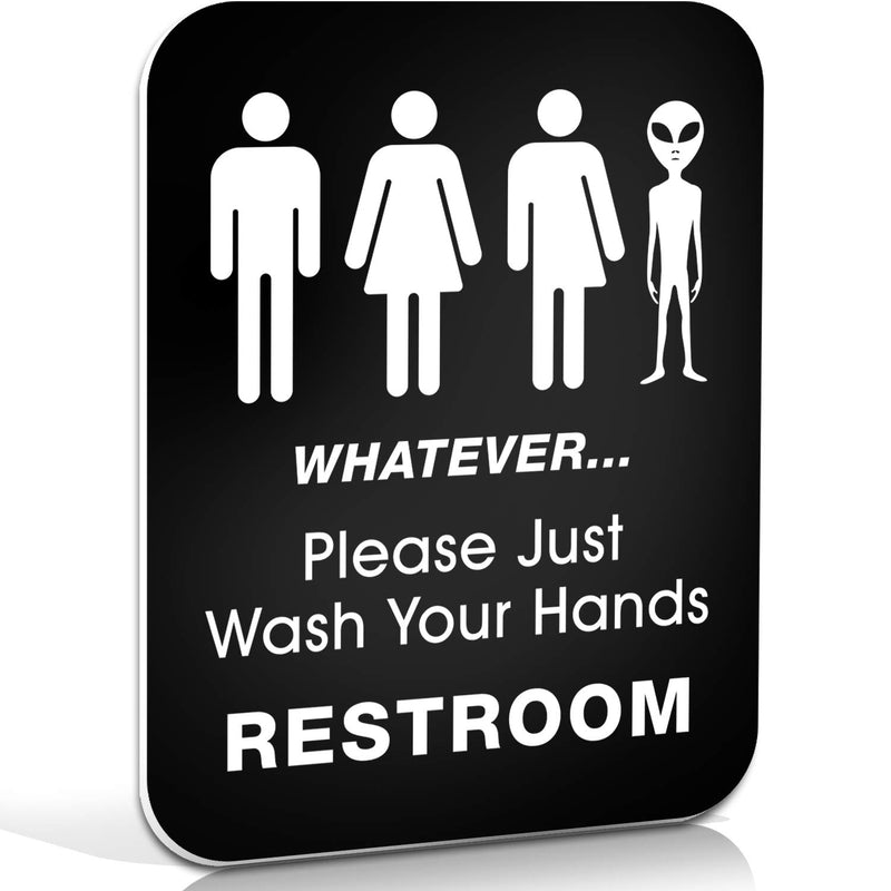 Bigtime Signs Funny Bathroom Sign for Restroom 11.5" x 8.75" Rigid PVC | All Gender Trans