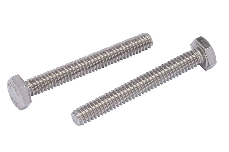 1/4"-20 X 2" (25pc) Stainless Hex Head Bolt, Fully Threaded, 18-8 Stainless