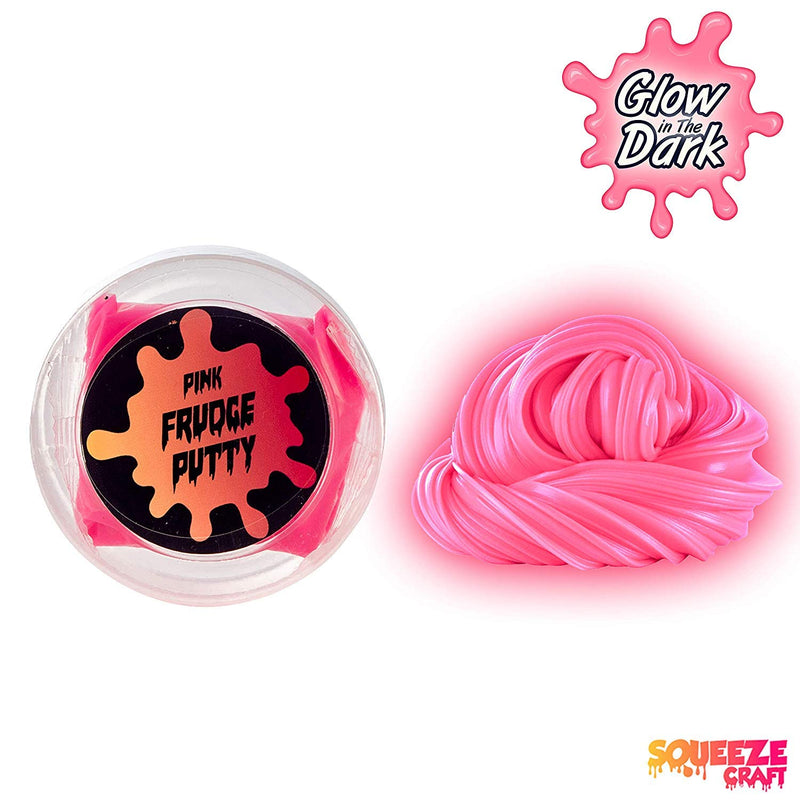 Squeeze Craft Glow in The Dark Frudge Putty - 4 Pack - Multicolor Neon Sludgy Goo Fidget