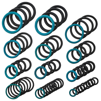 Katzco 62 Piece O-Ring Assortment Set - Heavy Duty Rubber Rings For Professional Plumbing