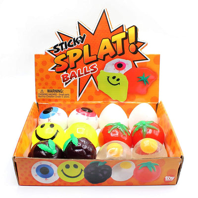 Kicko Sticky Splat Ball - 12 Pack - Squishy Assortment Creations - Novelty Toy Collection