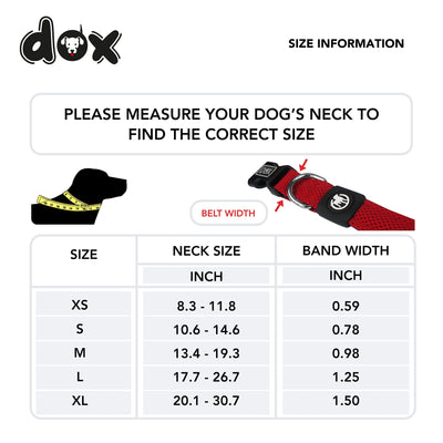 DDOXX Dog Collar Air Mesh, Adjustable, Padded | Many Colors & Sizes | for Small, Medium