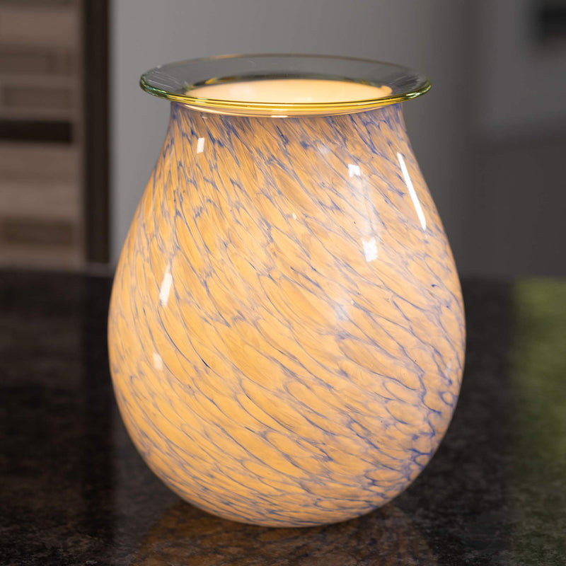 VP Home Radiant Art Glass Fragrance Warmer (Cerulean Clouds