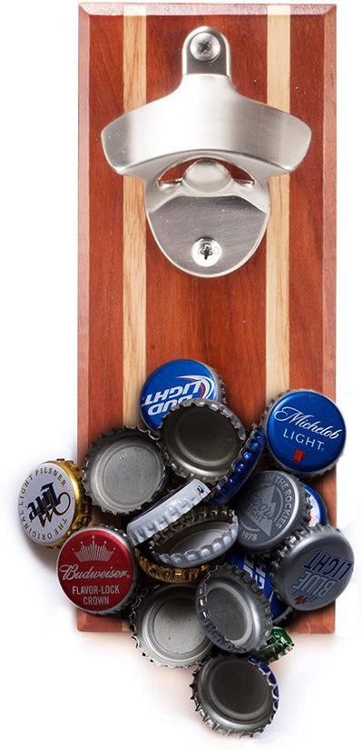 Bruntmor, CAPMAGS Strong Magnetic w/ Zinc Alloy Beer Opener & Cap Catcher - Metal Magnetic