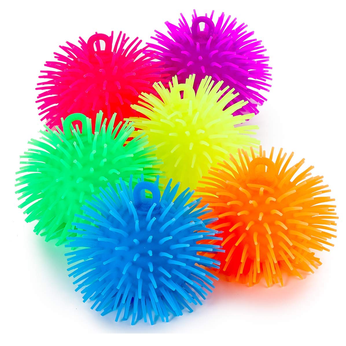 Kicko Puffer Balls - 6 Pack - 5.5 Inch - Thick Squishy Balls in ...