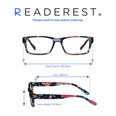 Blue-Light-Blocking-Reading-Glasses-Floral-0-75-Magnification Anti Glare