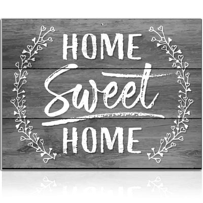 Bigtime Signs Home Sweet Home Sign - 11.75 inch x 9 inch Rigid PVC Signs Decor - Printed