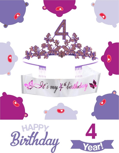 4th Birthday Decorations Party Supplies,4th Birthday Gifts,4th Birthday Party Supplies