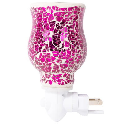 Mosaic Glass Plug-in Fragrance Wax Melt Warmers (Crackled Amber