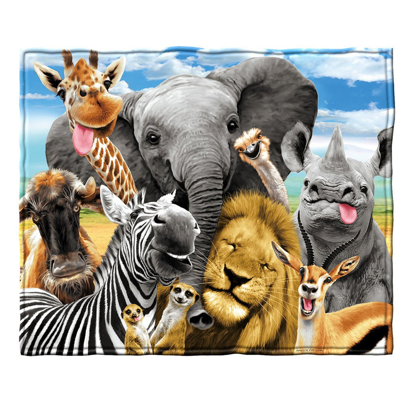 Dogs Selfie Super Soft Plush Fleece Throw Blanket