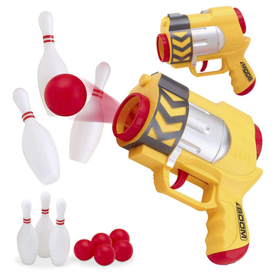 Kicko Bowling Pin Blaster Set - 2 Pack - 5 Inch - for Kids Party Favors, Birthday Parties