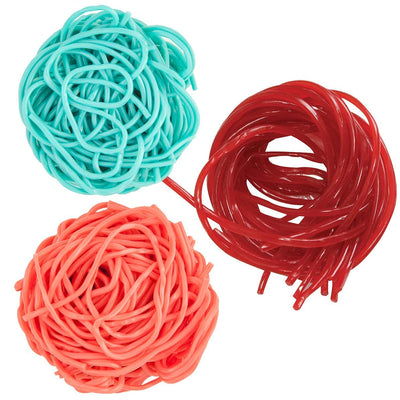 Kicko Licorice Laces Variety Pack - Blue Raspberry, Pink Lemonade, and Strawberry Flavors