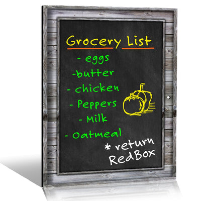 Rustic Wood Black Magnetic Refrigerator Dry Erase Chalkboard  Photo