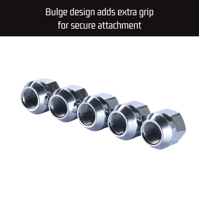 Open Ended Lug Nuts - Chrome Locking Car Lug Nuts Set - Wheel Lug Nuts