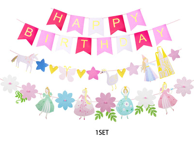 Princess Birthday Decoration, Princess Birthday Banner, Happy Birthday Banner, Birthday