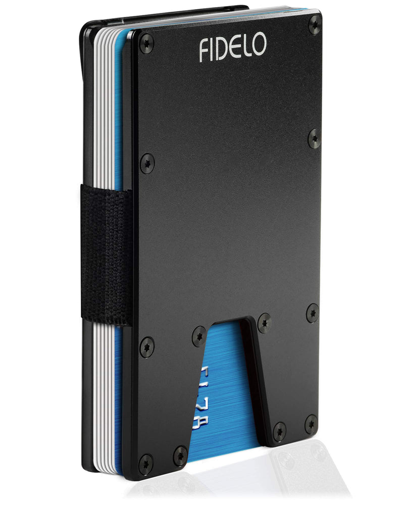 Fidelo Minimalist Wallet For Men - Slim RFID Credit Card Holder Money