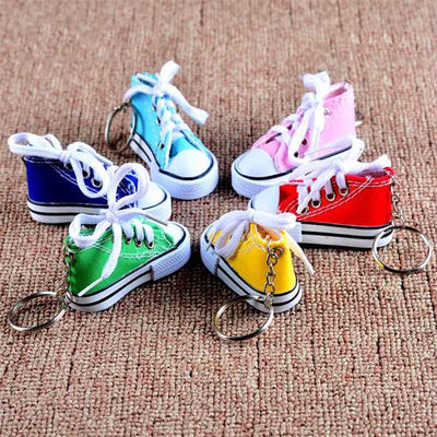 Kicko 3 Inch Sneaker Keychain - 12 Pack Mini Backpack Hook for Travelers - Keyring for Bag