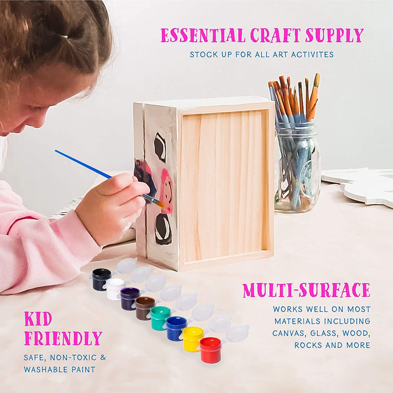 Washable Paint Set For Kids Arts And Crafts Projects  Bulk Set Of 12 Nontoxic