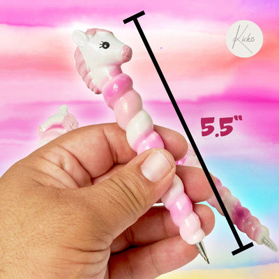 Kicko Unicorn Horn Pen - 6 Pack - Unicorn Pen in Mythical Creature Design - Unicorn