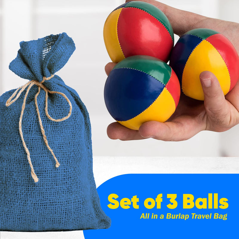 Mister M Juggling Balls  Plus an Online Video  in a Burlap Bag  The Ultimate Juggling