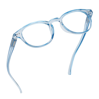 Round-Blue-Light-Blocking-Reading-Glasses-Light-Blue-0-50-Magnification-Computer-Glasses