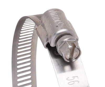 2-1/2" to 3-1/2" Diameter Stainless Hose Clamp, 9/16" Wide Band, (48) 300 SS, 18-8 S/S