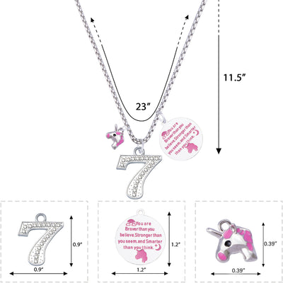 7th Birthday,7th Birthday Gifts for Girls, 7th Birthday Charm Bracelet, 7th Birthday