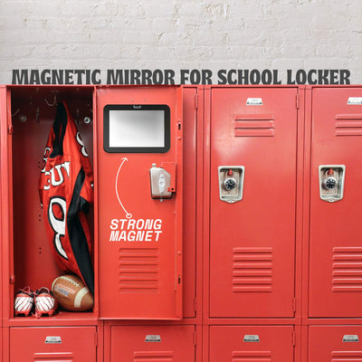 Katzco Magnetic Mirror - 1 Pack - 5 x 7 Inches  for School Locker, Refridgerator, Home