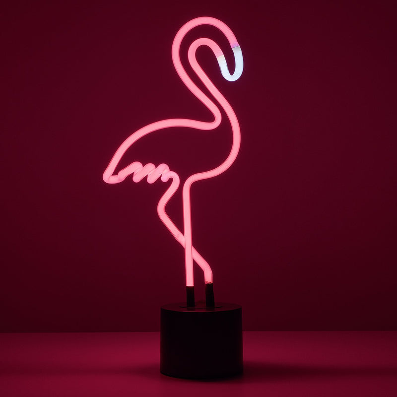 Amped & Co Flamingo Neon Desk Light, Real Neon, Pink, Large 17 x 6.7 inches, Home Decor