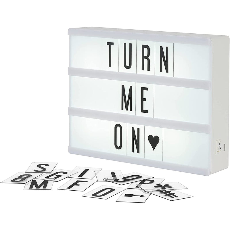 My Cinema Lightbox - The Mini Rainbow Color Changing Sign with 100 Letters and Symbols, 3