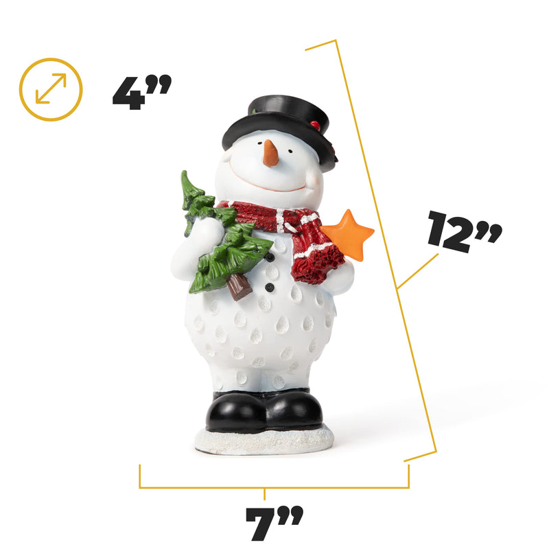 VP Home Christmas Snowman with LED Glowing Star Holiday