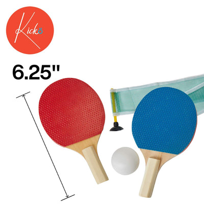 Kicko Mini Ping Pong Set - Table Tennis - Two-Player Sport and Summer Game - Indoors