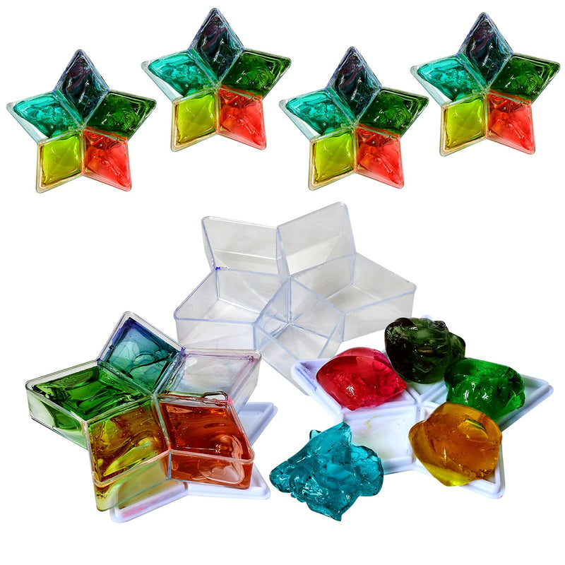 Kicko Star Shaped Putty - 6 Pack Assorted Color Putty with Clear Star Container