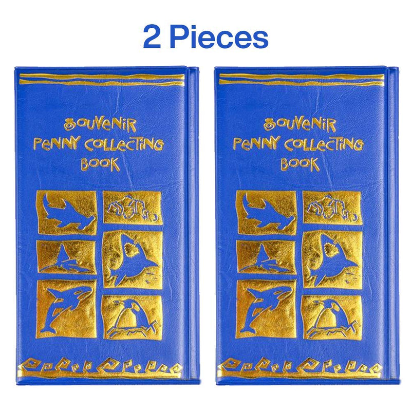 Kicko Penny Souvenir Book Holders - 2 Pack - 72 Pennies - 3.5 x 6 Inches - Ocean Themed