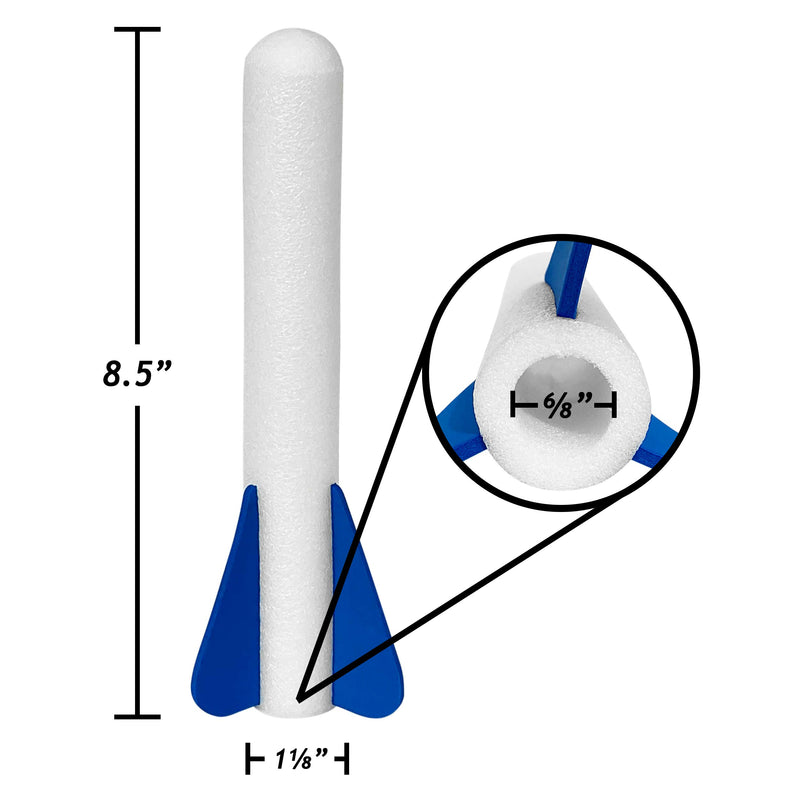 Glow-in-The-Dark Soft Foam Rocket Refills for Rocket Launchers | Compatible with Stomp