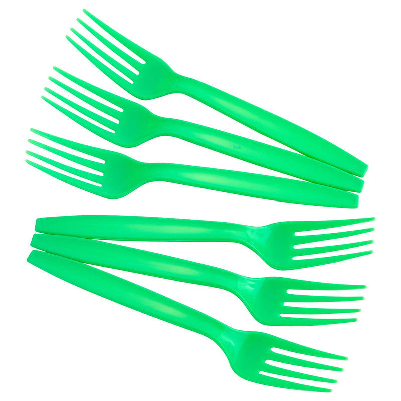 Kicko Lime Green Premium Forks - 108 Pack - for Catering Events, Parties, Wedding