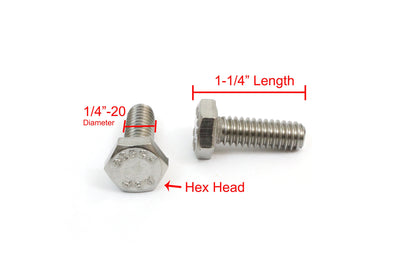 3/8"-16 X 2-1/2" (10pc) Stainless Carriage Bolt, 18-8 Stainless