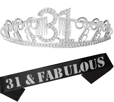 31st Birthday, 31st Birthday Gifts for Women, 31st Birthday Tiara, 31st Birthday Sash