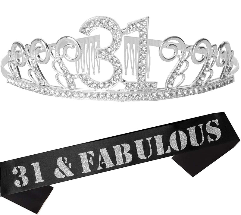 31st Birthday, 31st Birthday Gifts for Women, 31st Birthday Tiara, 31st Birthday Sash
