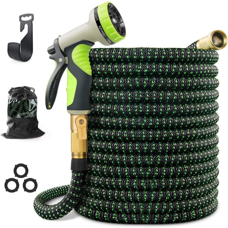 100feet Garden Hose Expandable - Superior Strength 3750d  4-Layers Latex  Extra-