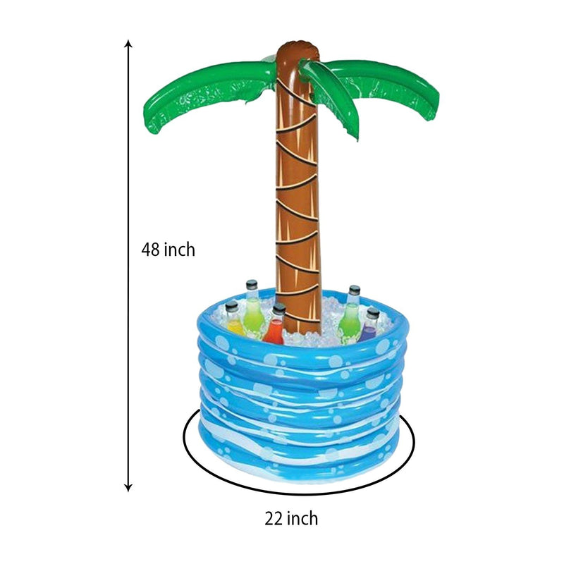 Kicko Inflatable Palm Tree Water Cooler - 1 Piece - 48 Inch Large Buffet Party Accessory