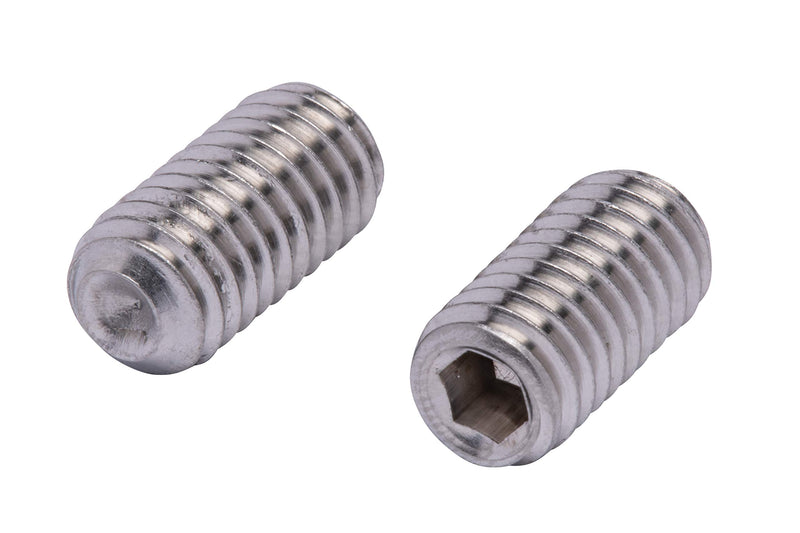 3/8"-16 X 3/4" Stainless Set Screw with Hex Allen Head Drive and Oval Point (25 pc), 18-8