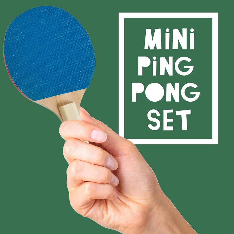 Kicko Mini Ping Pong Set - Table Tennis - Two-Player Sport and Summer Game - Indoors