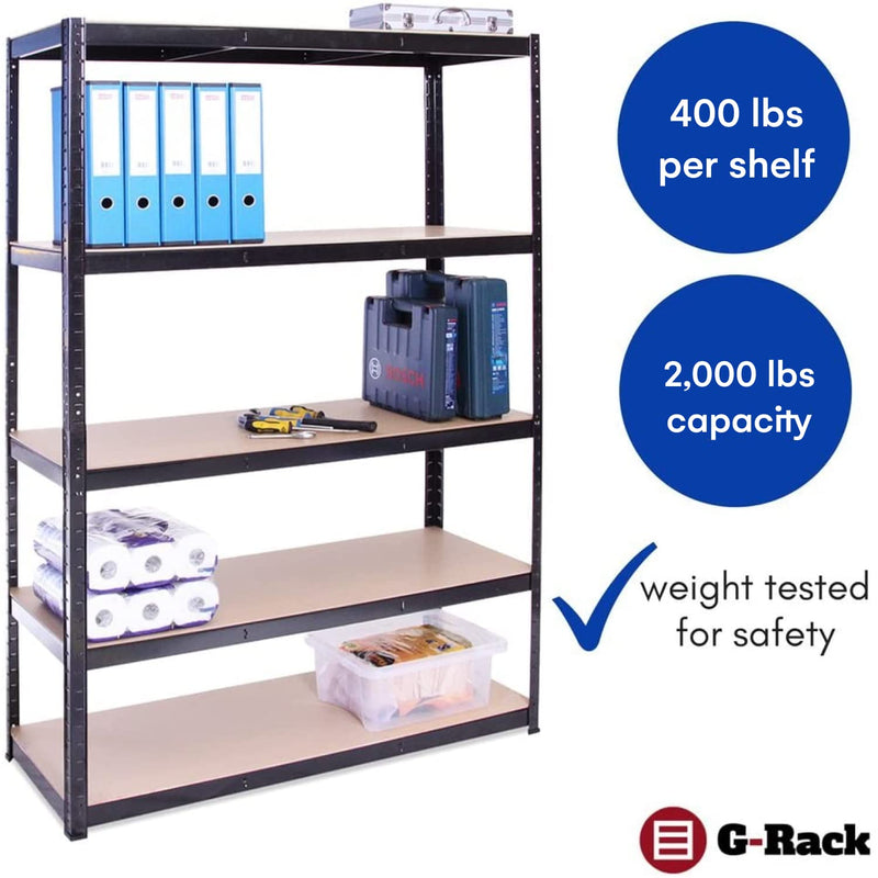 Garage Shelving Units - 71" H x 47" L x 18" - Heavy Duty Racking - Shelves for Storage -1