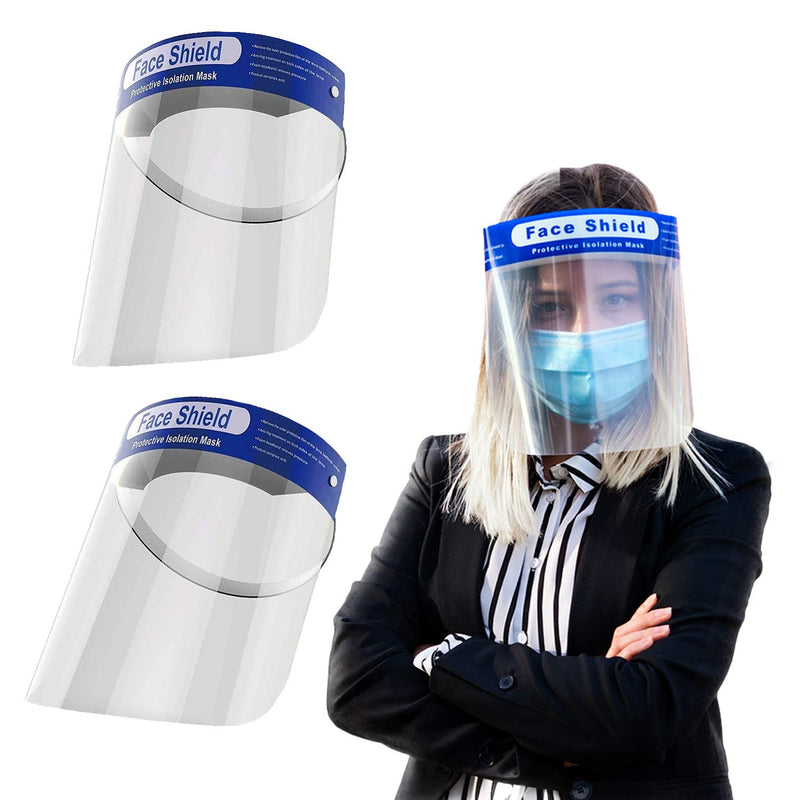 Katzco Reusable Face Shields - Clear Full Face Visor Mask - Face and Head Coverage - Ideal