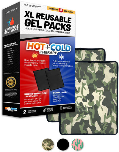 Hawwwy Universal Gel Hot Cold Gel Packs Ice Packs Heat Pads Perfect for Sore Muscles