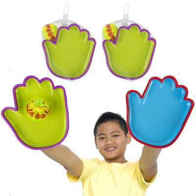 Kicko Mega Hands Toss and Catch Game - 4 Paddles, 2 Suction Balls - 7.25 Inch - 4 Player