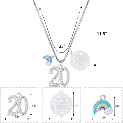 20th Birthday,20th Birthday Gifts for Girls,20th Birthday Bracelet,20th Birthday Necklace