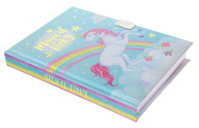 Jewelkeeper Girl's Unicorn Secret Diary with Heart Shaped Lock and Key, Private