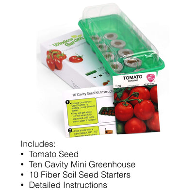 Window Garden - Tomato Vegetable Starter Kit - Grow Your Own Food. Germinate Seeds on Your